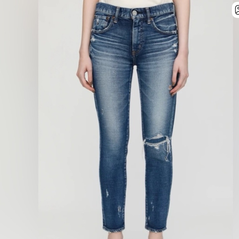 NEW! Moussy Vintage Lenwood Distressed Skinny Crop Ankle 28 / 28 Inseam Jeans
